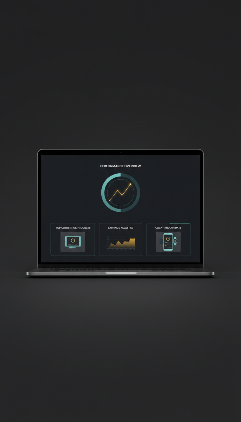 AI Affiliate Dashboard Dark UI